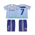 Camisola Manchester United CANTONA 7 1990 1992 Retro Criança Equipamento Segundo Manga Curta
